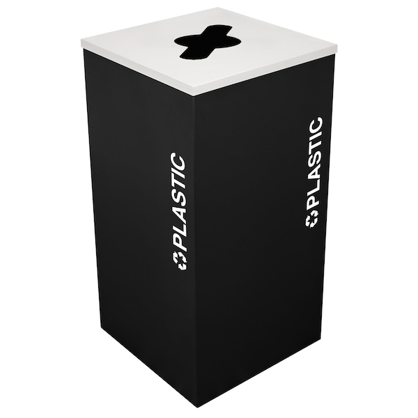 Ex-Cell Kaiser 24-Gal. Square Receptacle - Plastic Decal, Black - RC-KDSQ-PL BLX