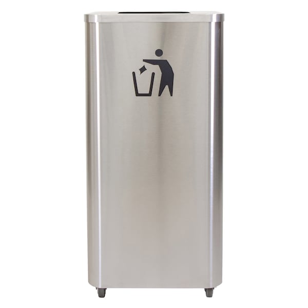 Ex-Cell Kaiser 24-Gal. Liquids Disposal Companion Waste Receptacle - Stainless Steel with casters - LDW-24 SS