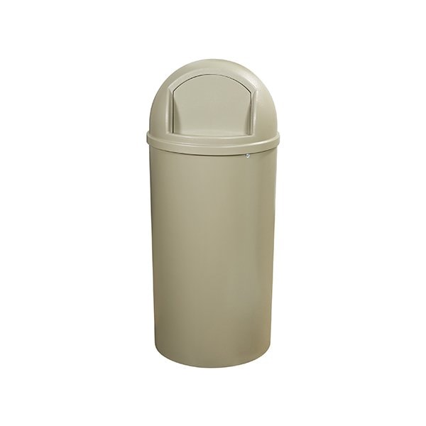 Rubbermaid Rubbermaid Marshal Domed Trash Can - 25 Gallon, Beige - BUY00029328