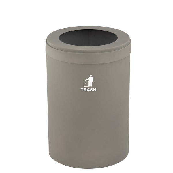 Glaro 41 gal Trash Can, Nickel - W-2042NK-NK-W3