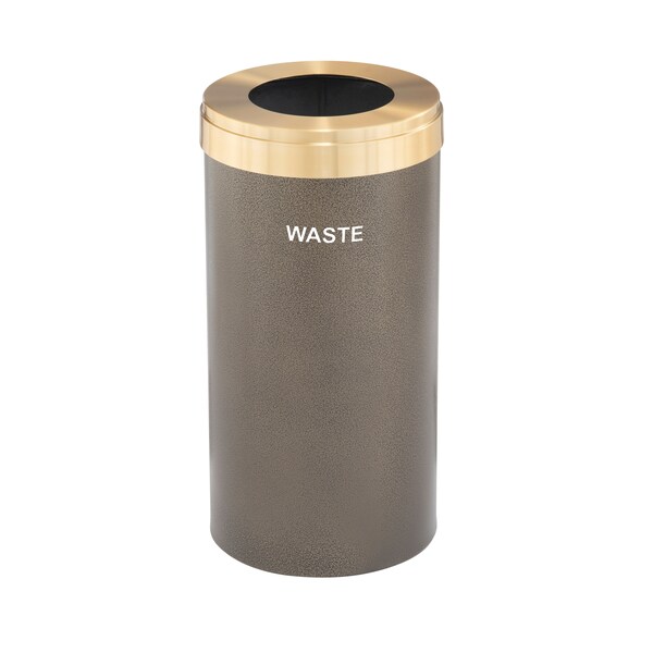 Glaro 23 gal Trash Can, Bronze Vein/Satin Brass - W-1542BV-BE-W4