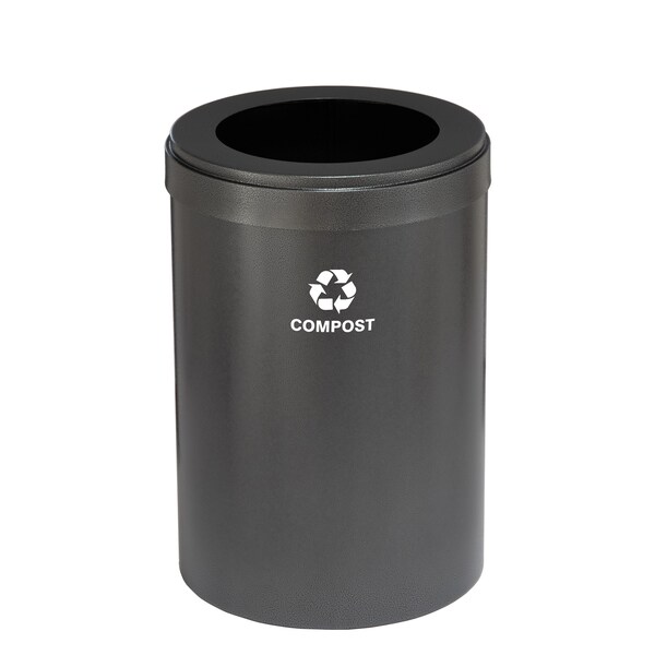 Glaro 16 gal Trash Can, Silver Vein - W-2032SV-SV-W6RL
