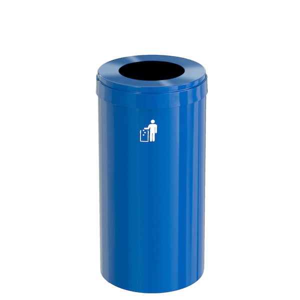 Glaro 23 gal Trash Can, Blue - W-1542BL-BL-W1