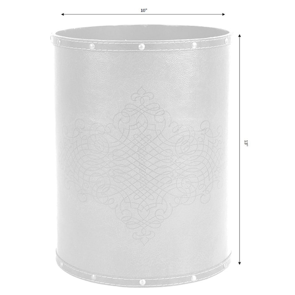 Vintiquewise Trash Can, Cherry, Faux Leather - QI003103