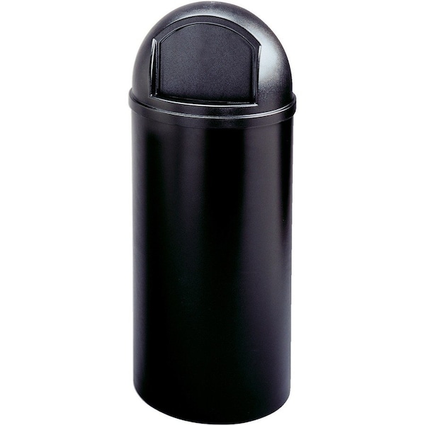 Rubbermaid Commercial 15 gal Round Marshal Classic Container, Black, Polyethylene; Plastic - RCP816088BK