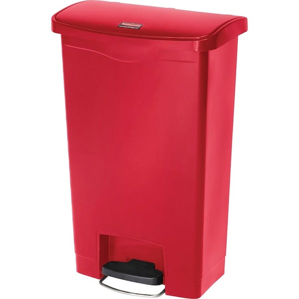 Rubbermaid Commercial 13 gal Slim Jim 13-gal Step-On Container, Red, Plastic; Resin - RCP1883566