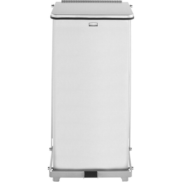 Rubbermaid Commercial 13 gal Square Defenders Square Step Can, Stainless Steel, Steel - RCPST24SSPL