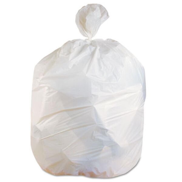 Heritage 38 x 58 in. Linear Low-Density Can Liners, White - 60 gal - 0.75 mil - HERH7658EW