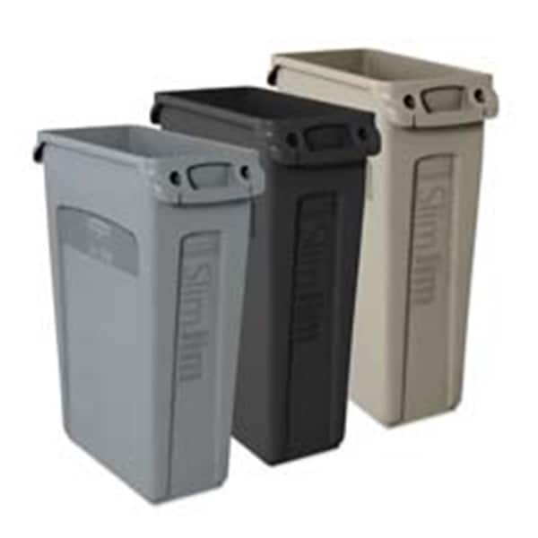 Eat-In Waste Container- w-Venting Channel- 23 Gallon- 22in.x11in.x30in.- BG - EA1671609