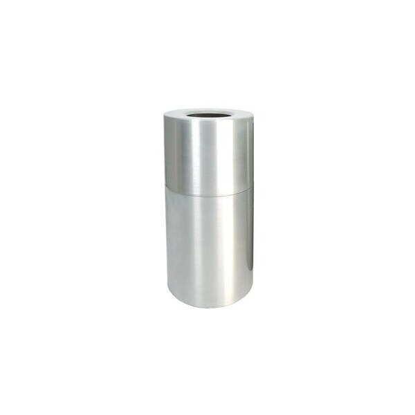 Witt Industries 35 gal Round Brushed Aluminum, Spun Aluminum - AL35-CLR