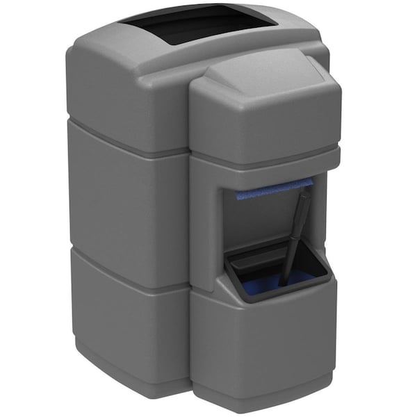 Gourmetgalley 40 gal Waste N Wipe Single Sided Center - Gray - GO989179