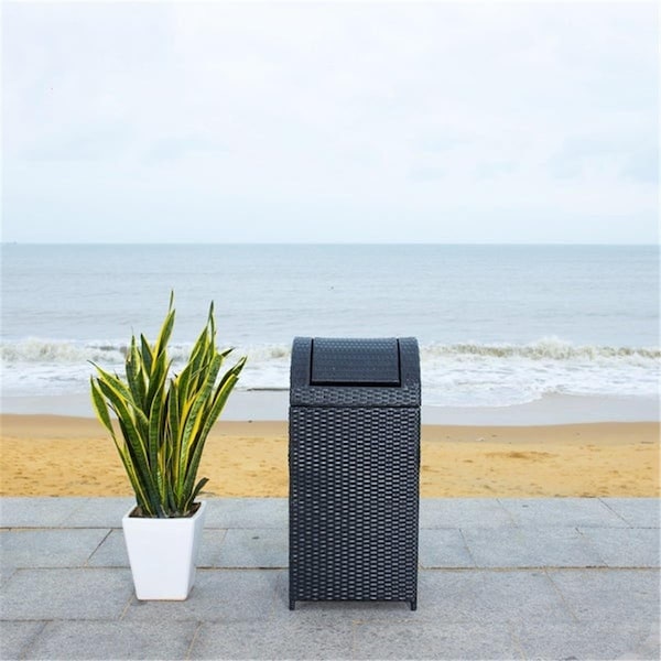 Safavieh Serapis Trash Bin, Black - PAT7511A