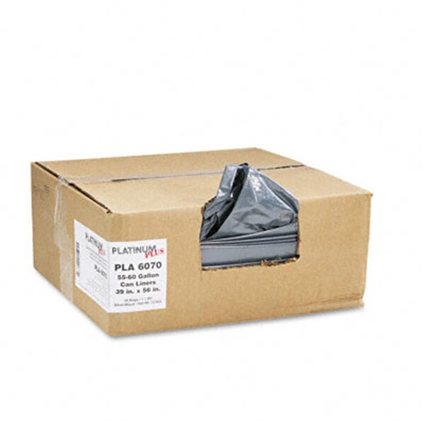 Webster Platinum Plus Can Liners  Super Hexene Resin  55-60 gal  1.55mil  39x56  50/ctn - WE33186