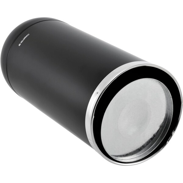 Global Industrial Round Metal Trash Can, Black, Steel - 641596BK