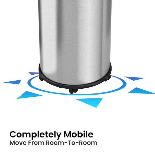Hls Commercial 16 gallon Round Silver, Stainless Steel - HLS16STRM