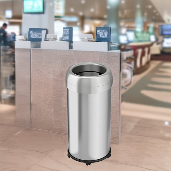 Hls Commercial 16 gallon Round Silver, Stainless Steel - HLS16STRM