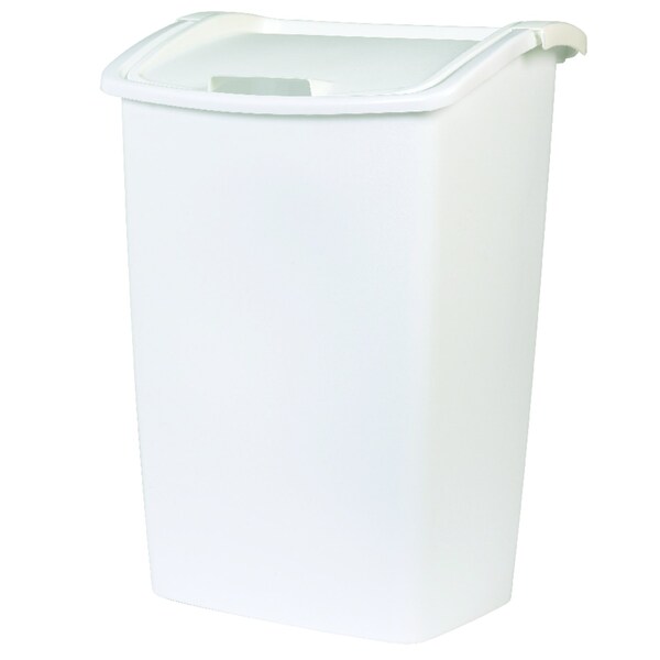 Rubbermaid Rubbermaid 11.25 gal White Plastic Swing Out Wastebasket - 2803WHT