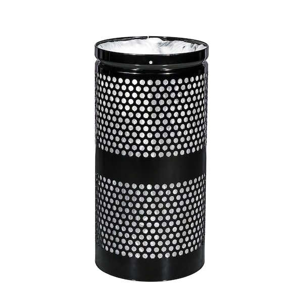 Ex-Cell Kaiser 10-Gal. Receptacle - Steel, Black Gloss - WR-10R BLACK