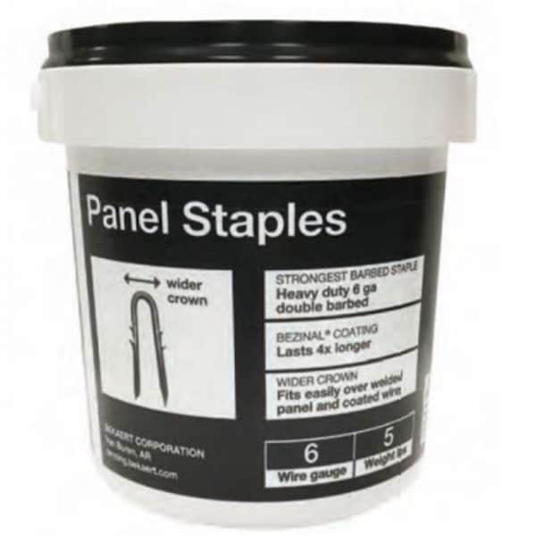 Bekaert Bekaert Steel Wire 621203 Panel Staples Pail; 6 Gauge & 2.5 in. 5 lbs - 621203
