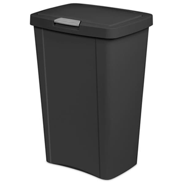 Sterilite Sterilite 10459004 13GAL 49 ltr. Touch Top Wastebasket Can  Black - 204232