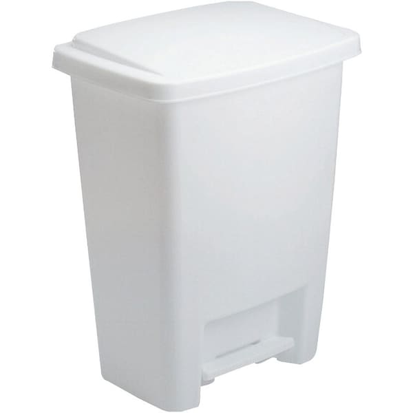 Rubbermaid Waste Basket, 33 qt Capacity, Plastic, White, 19 in H - FG284187WHT