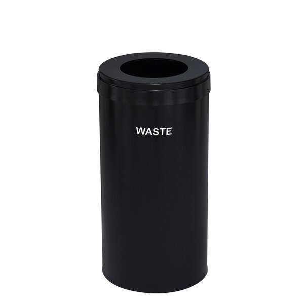 Glaro 23 gal Trash Can, Satin Black - W-1542BK-BK-W4