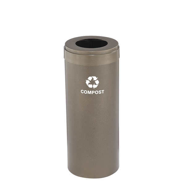 Glaro 15 gal Trash Can, Bronze Vein - W-1242BV-BV-W6RL
