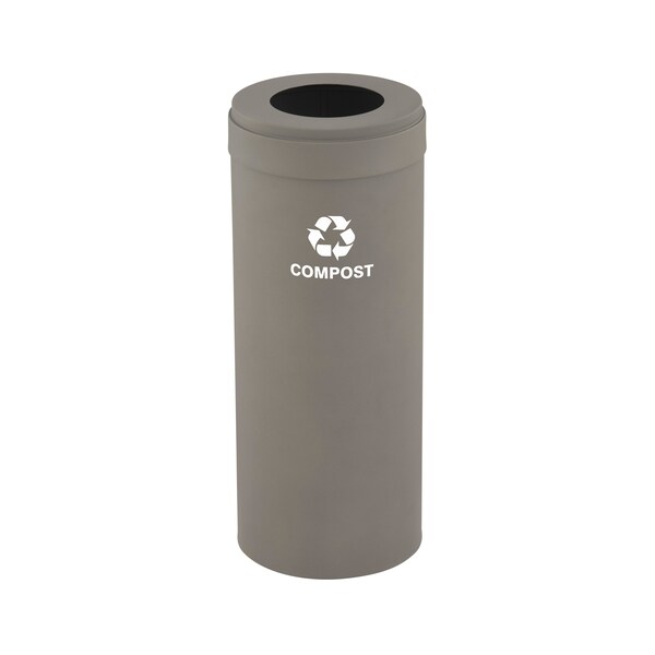 Glaro 12 gal Trash Can, Nickel - W-1232NK-NK-W6RL