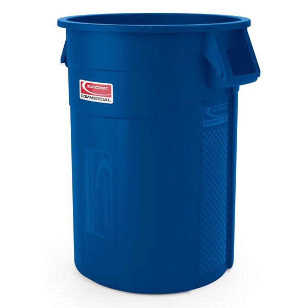 Suncast Commercial 55 GALLON UTILTIY TRASH CAN, BLUE - TCU55BL