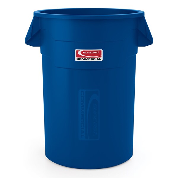 Suncast Commercial 55 GALLON UTILTIY TRASH CAN, BLUE - TCU55BL