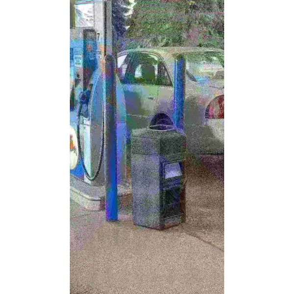 Commercial Zone Products 35 gal Hexagon Trash Can, Black, 25 in Dia, Plastic - 755201
