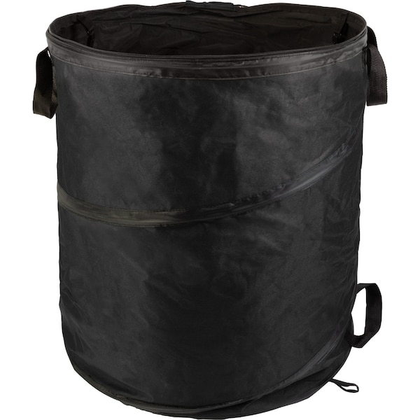Wakeman Collapsible Trash Can-46-Gallon Bin with 3 Stakes for Camping or Recycling by Wakeman Black, 4PK - 75-CMP1151