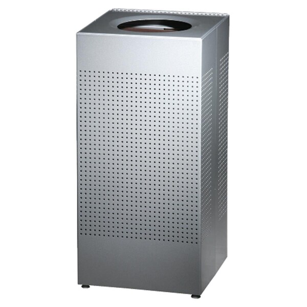 Eat-In 24 Gallon Open Top Sq Receptacle - Silver Metallic - EA3033315