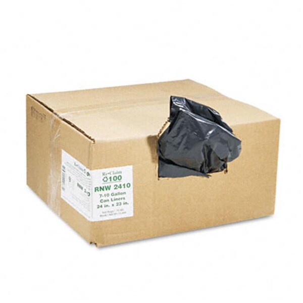 Webster ReClaim Can Liners  7-10 Gallon  .65mil  24 x 23  Black, 500PK - WE33187