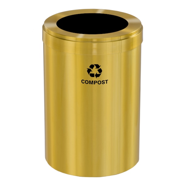 Glaro 16 gal Trash Can, Satin Brass - W-2032BE-BE-W6RL