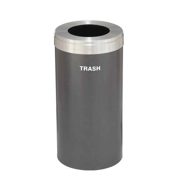 Glaro 23 gal Trash Can, Silver Vein/Satin Aluminum - W-1542SV-SA-W5
