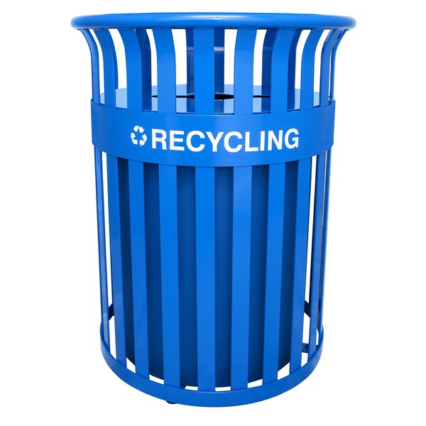 Ex-Cell Kaiser 37-Gal. Receptacle - Steel, Recycle Blue - RC-SC2633 RBL