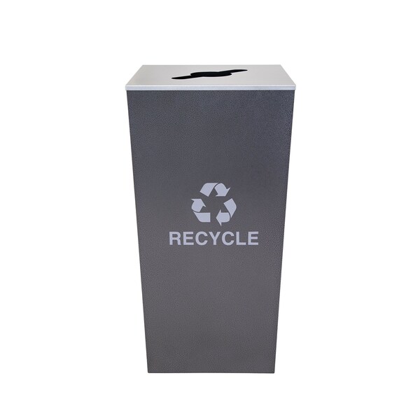 Ex-Cell Kaiser 34-Gal. Recycle Receptacle - Steel, Hammered Charoal - RC-MTR-34 R HCCL