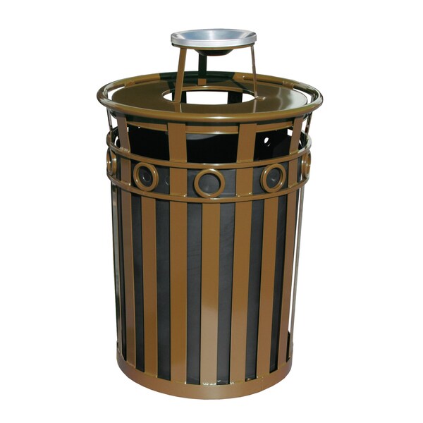 Witt Industries 36 gal Round Brown, Metal - M3600-R-AT-BN