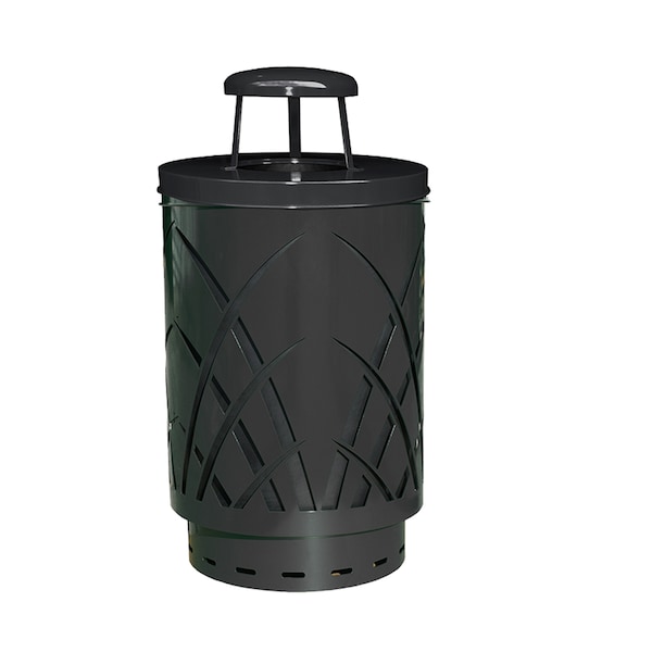 Witt Industries 40 gal Round Black, Metal - SAW40P-RC-BK