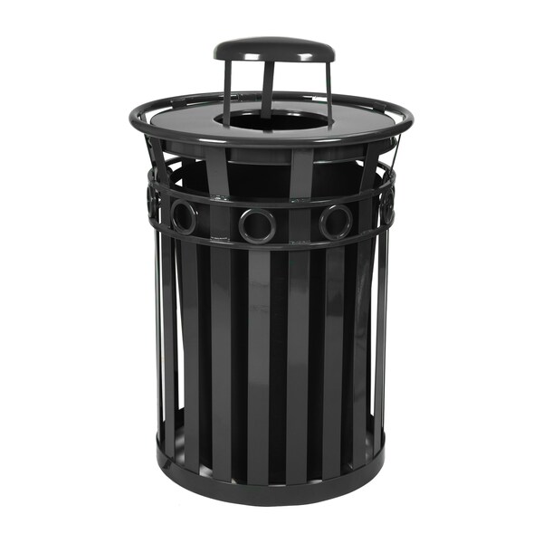 Witt Industries 36 gal Round Black, Metal - M3600-R-RC-BK