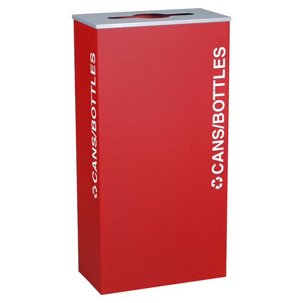 Ex-Cell Kaiser 17-Gal. Indoor Receptacle - CANS/BOTTLES decal, Red - RC-KD17-C RBX