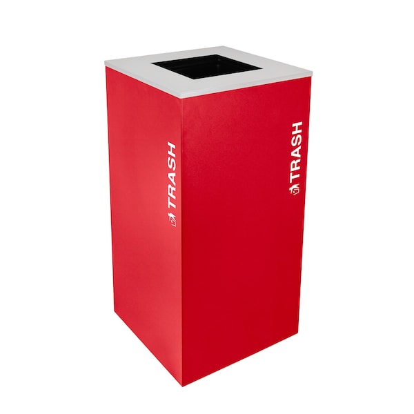 Ex-Cell Kaiser 36-Gal. Square Receptacle - Trash decal, Red - RC-KD36-T RBX