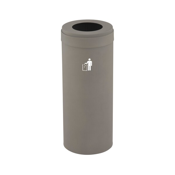 Glaro 12 gal Trash Can, Nickel - W-1232NK-NK-W1