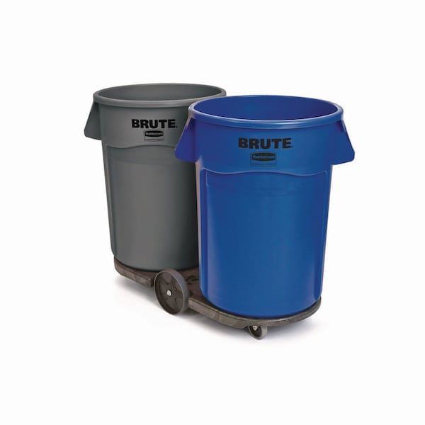 Rubbermaid Commercial 44 qt Round Trash Can, Blue, Open Top, Plastic - FG264360BLUE