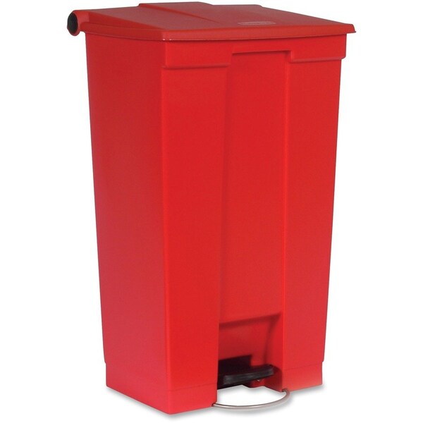 Rubbermaid Commercial 23 gal Step On Container, Red, Plastic; Polyethylene - RCP614600RED