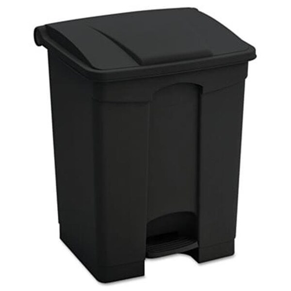 Pinpoint Large Capacity Plastic Step-On Receptacle  23 gal  Black - PI39930