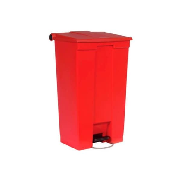Rubbermaid Commercial RubbermaidÂ Fire Safe Step On Plastic Container, 23 Gallon, Red - FG614600RED - FG614600RED*