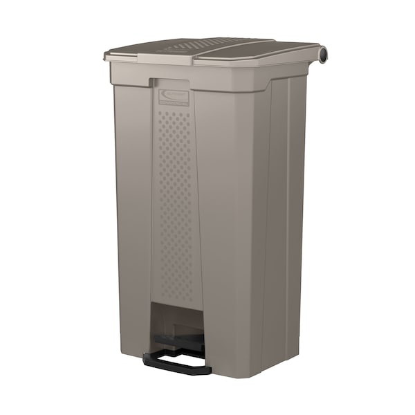 Suncast Commercial 23 GALLON STEP ON TRASH CAN, TAUPE, RESIN - TCST23
