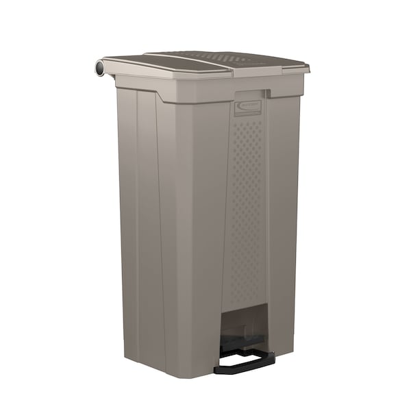 Suncast Commercial 23 GALLON STEP ON TRASH CAN, TAUPE, RESIN - TCST23